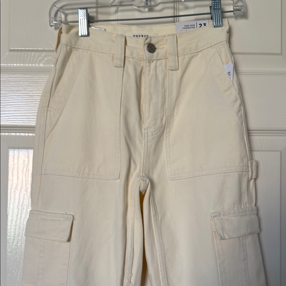 NEW PacSun Off-White Cargo Pants